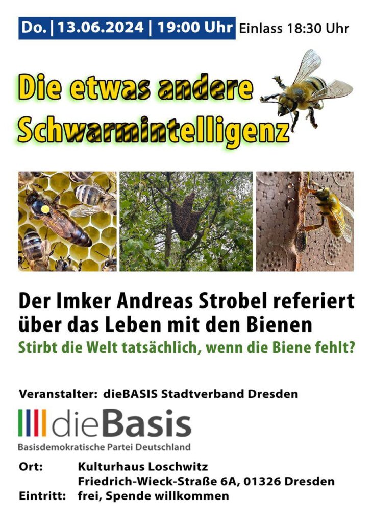 Der Imker Andreas Strobel referiert über das Leben mit den Bienen