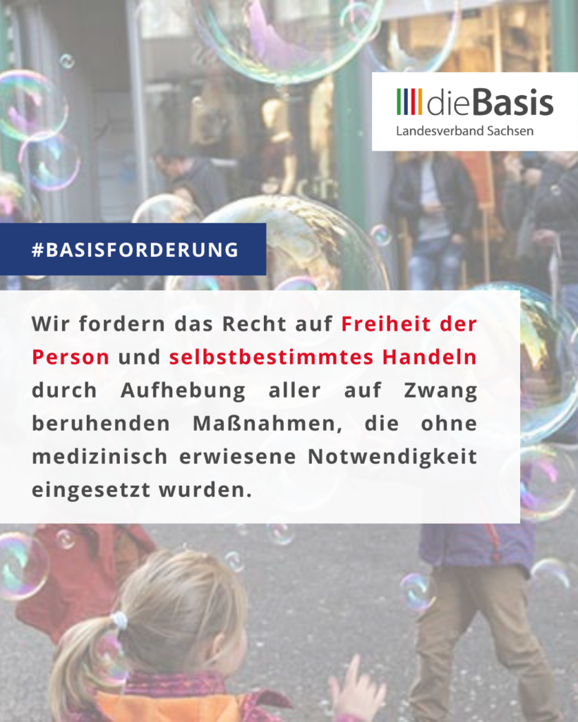 Basisforderung Recht auf Freiheit