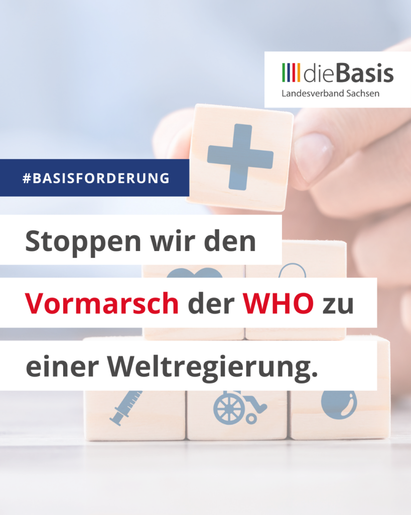 Basisforderung Stopp der WHO