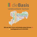 Gib uns dein Kreuz und behalte deine Stimme. ❌ 👉 Landtagswahl am 01.09.2024