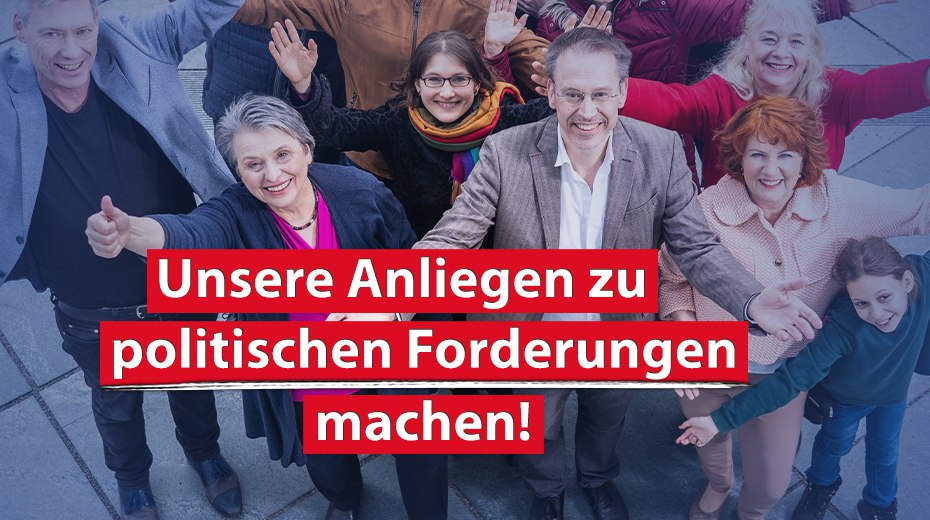 Banner Buergerkabinett Anliegen zu politischen Forderungen machen