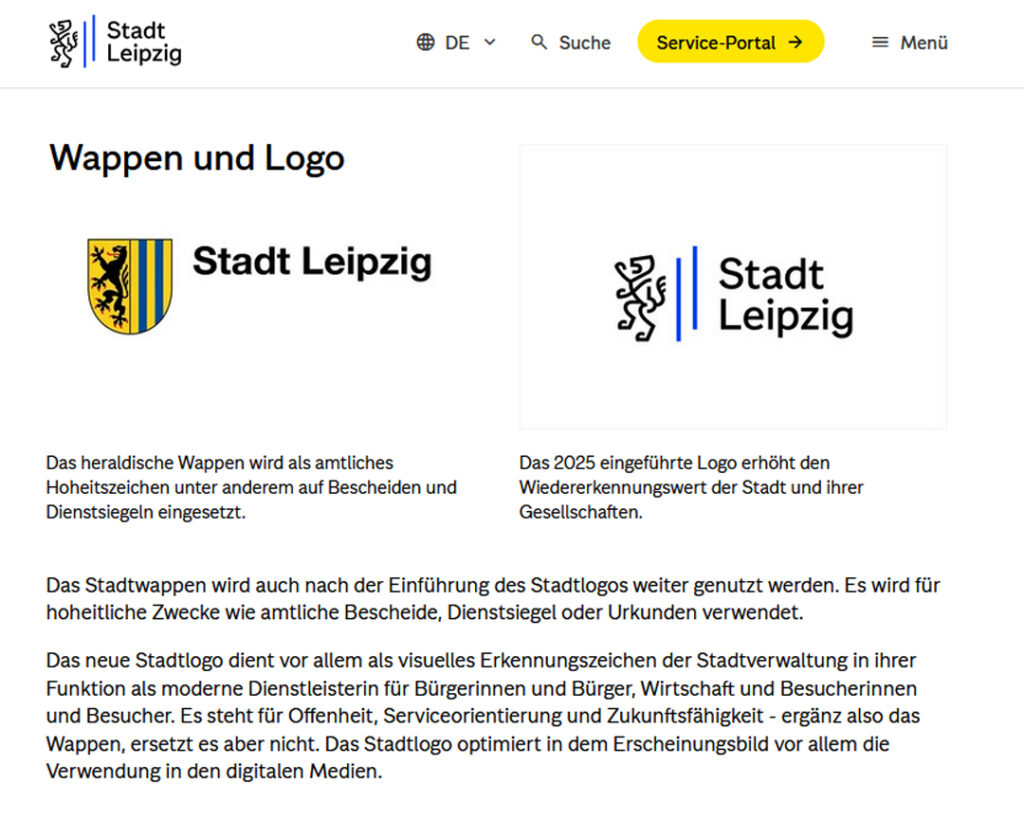 Stadtwappen versus Stadtlogo