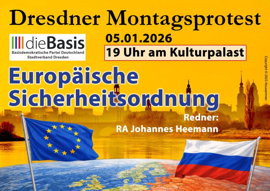 Europäische Sicherheitsordnung 2 Dresdner Montagsprotest am 5.1.26