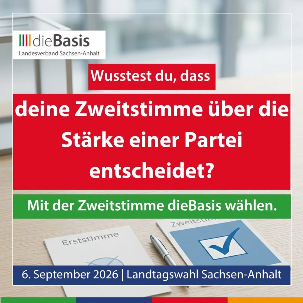 Wichtige Landtagswahlen im September: Deine Stimme für eine Politik der dieBasis! 2 790147101 1373322778315041 8824622624131633354 n